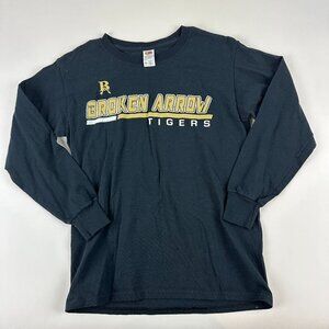 Fruit of the Loom HD Cotton Tshirt Boys Medium Black Broken Arrow Tigers